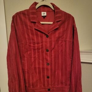 CAbi Women's Vibrant Pink Corduroy Jacket